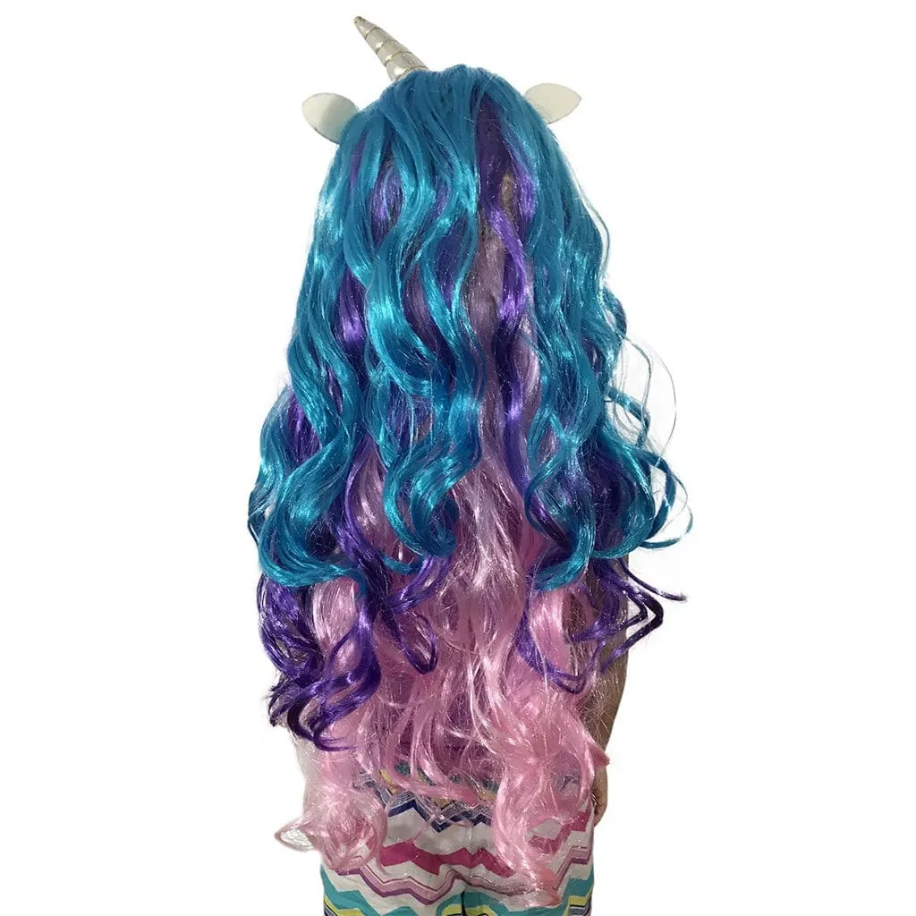 Unicorn Wig with Horns and Ears - One Size Fits All