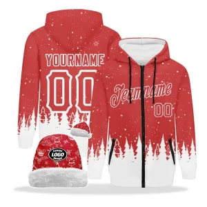 Unique Gift,Personalized Christmas Como Offer, Custom Xmas Fashion Hoodies and Hat, Santa Claus Gift