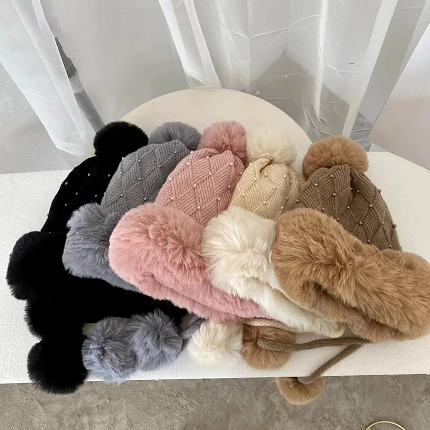Unisex Adult Knit for Men Women Warm Knit Hat Cap Mini S Accessories