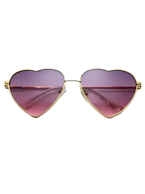 Unisex Festival Fashion Multi Colour Heart Shape Glasses