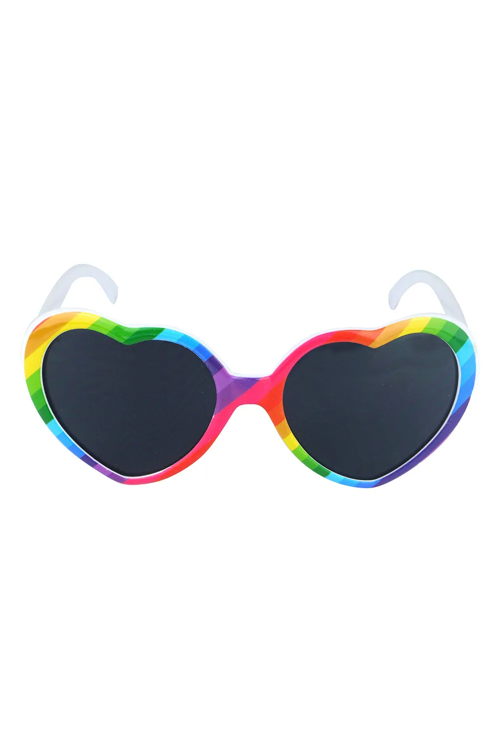 Unisex Festival Fashion Multi Colour Heart Shape Glasses