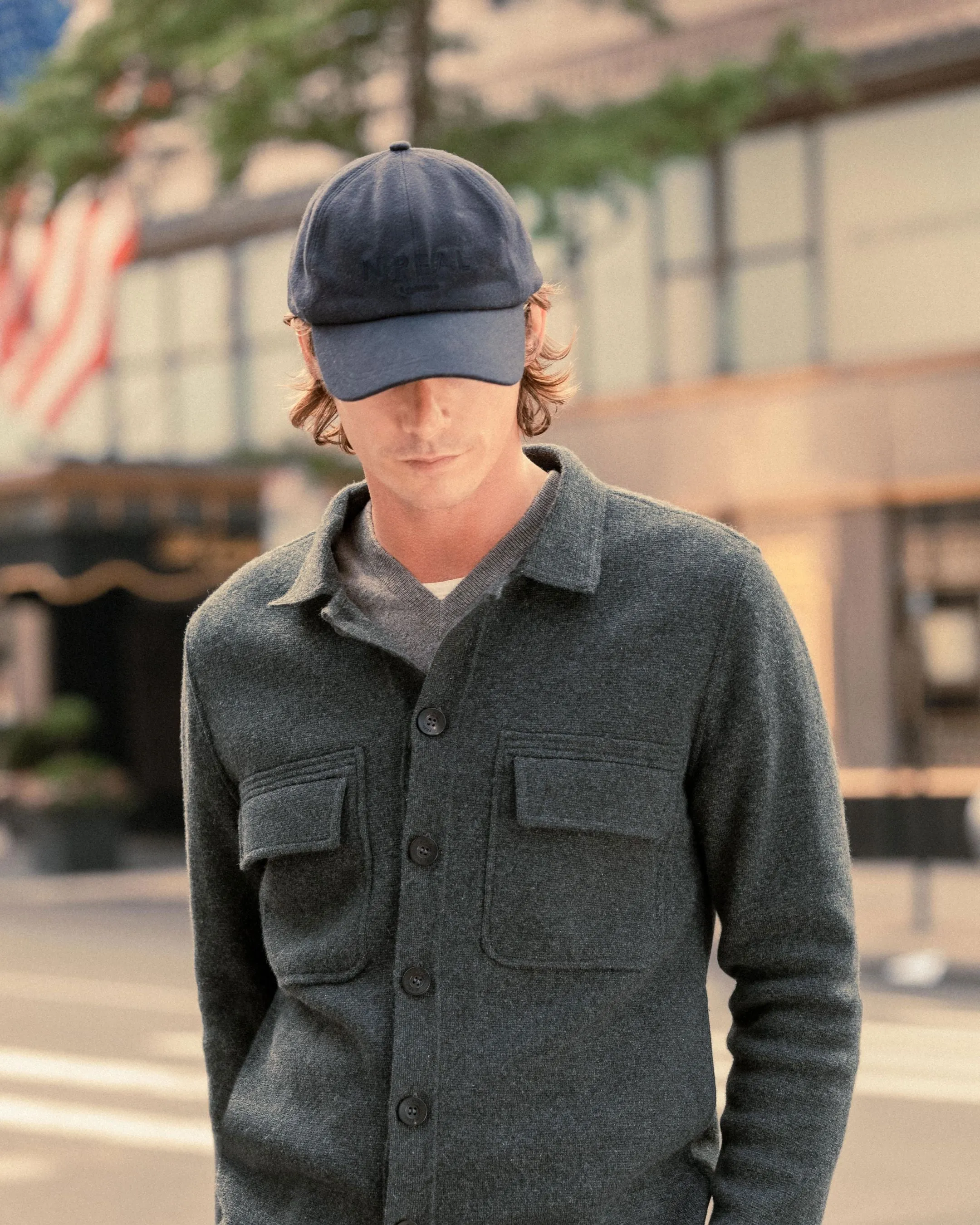Unisex N.Peal Cashmere Cap Navy Blue