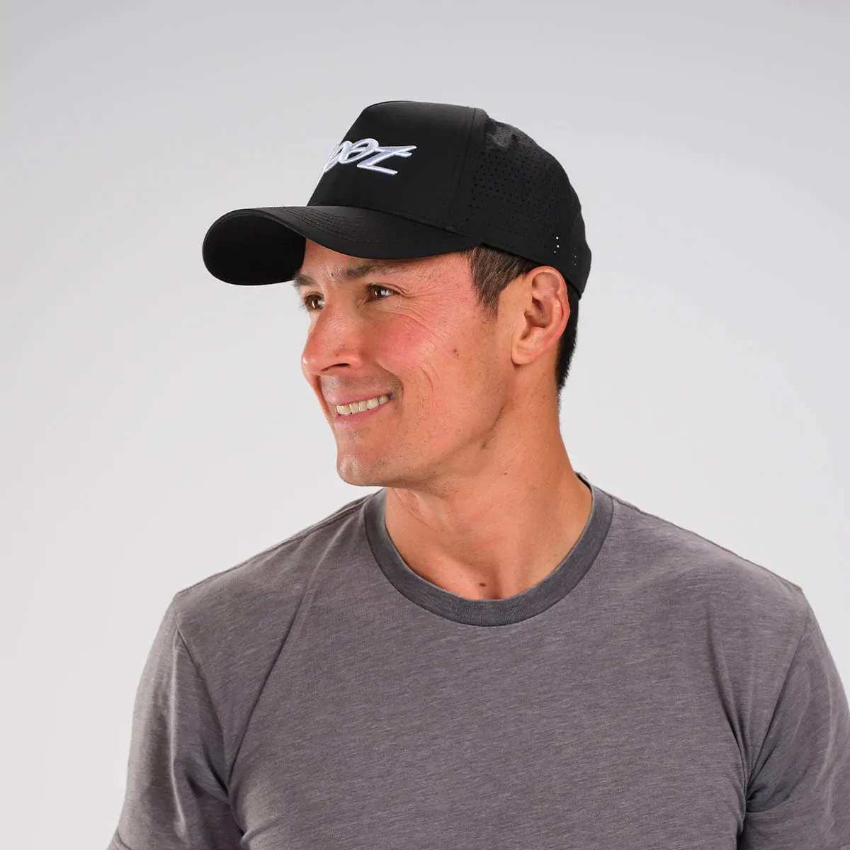 Unisex Tech Curved Bill Hat - Black
