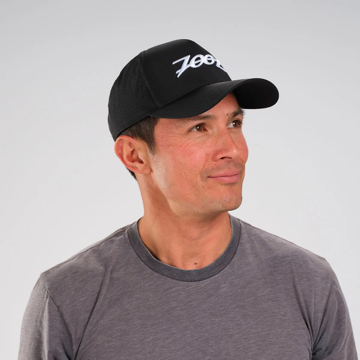 Unisex Tech Curved Bill Hat - Black