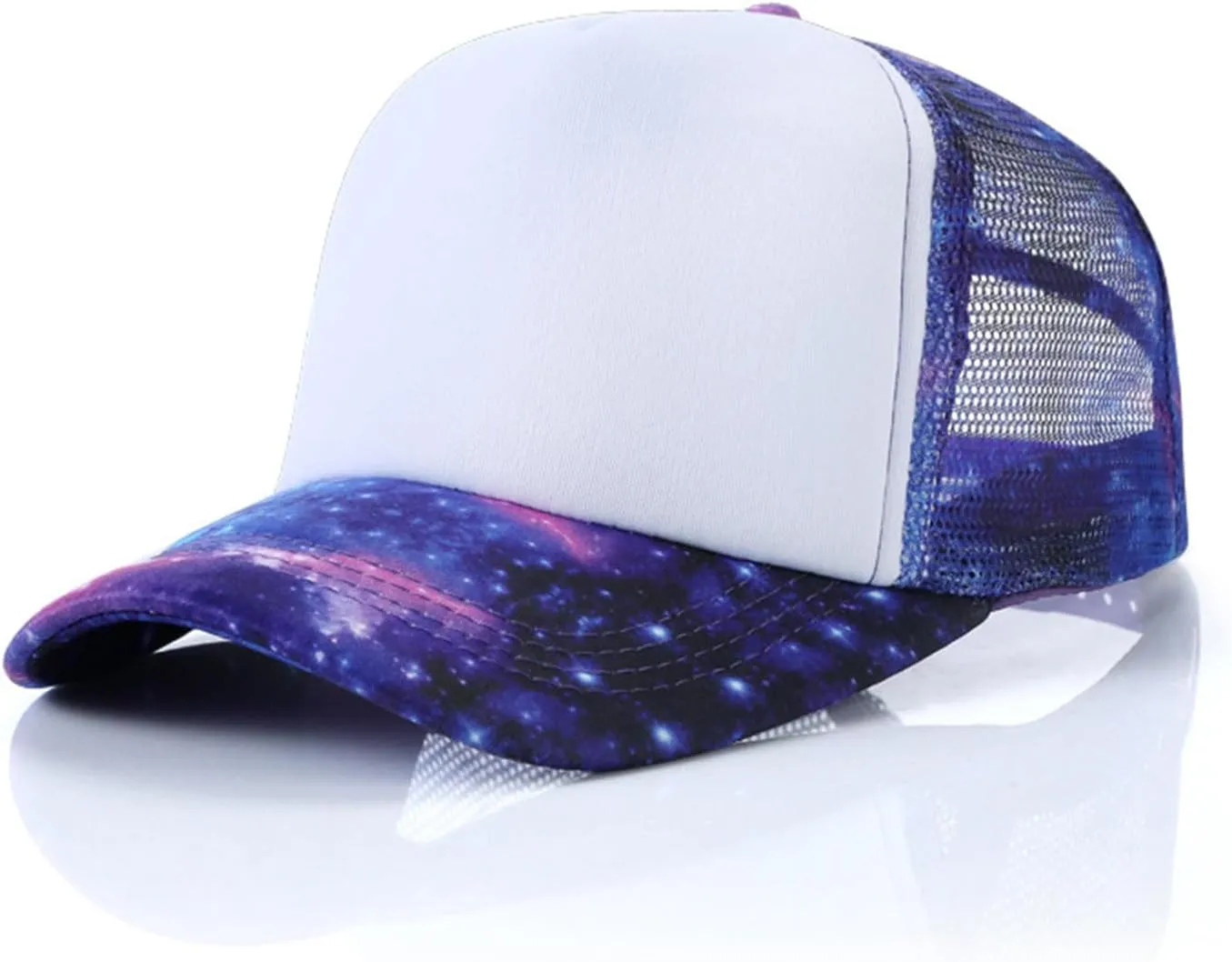 Unisex Trucker Hat Adjustable Plain Blank Mesh Back Dad Hat Classic Casual Breathable Sun Protection Baseball Cap