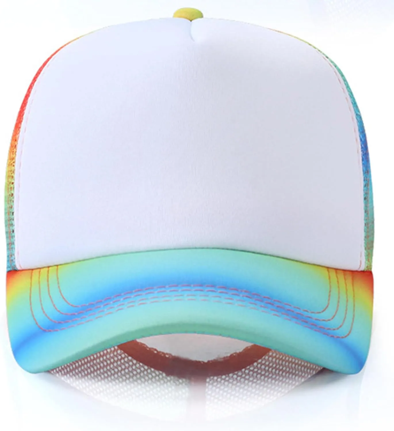 Unisex Trucker Hat Adjustable Plain Blank Mesh Back Dad Hat Classic Casual Breathable Sun Protection Baseball Cap