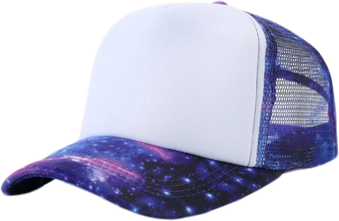 Unisex Trucker Hat Adjustable Plain Blank Mesh Back Dad Hat Classic Casual Breathable Sun Protection Baseball Cap