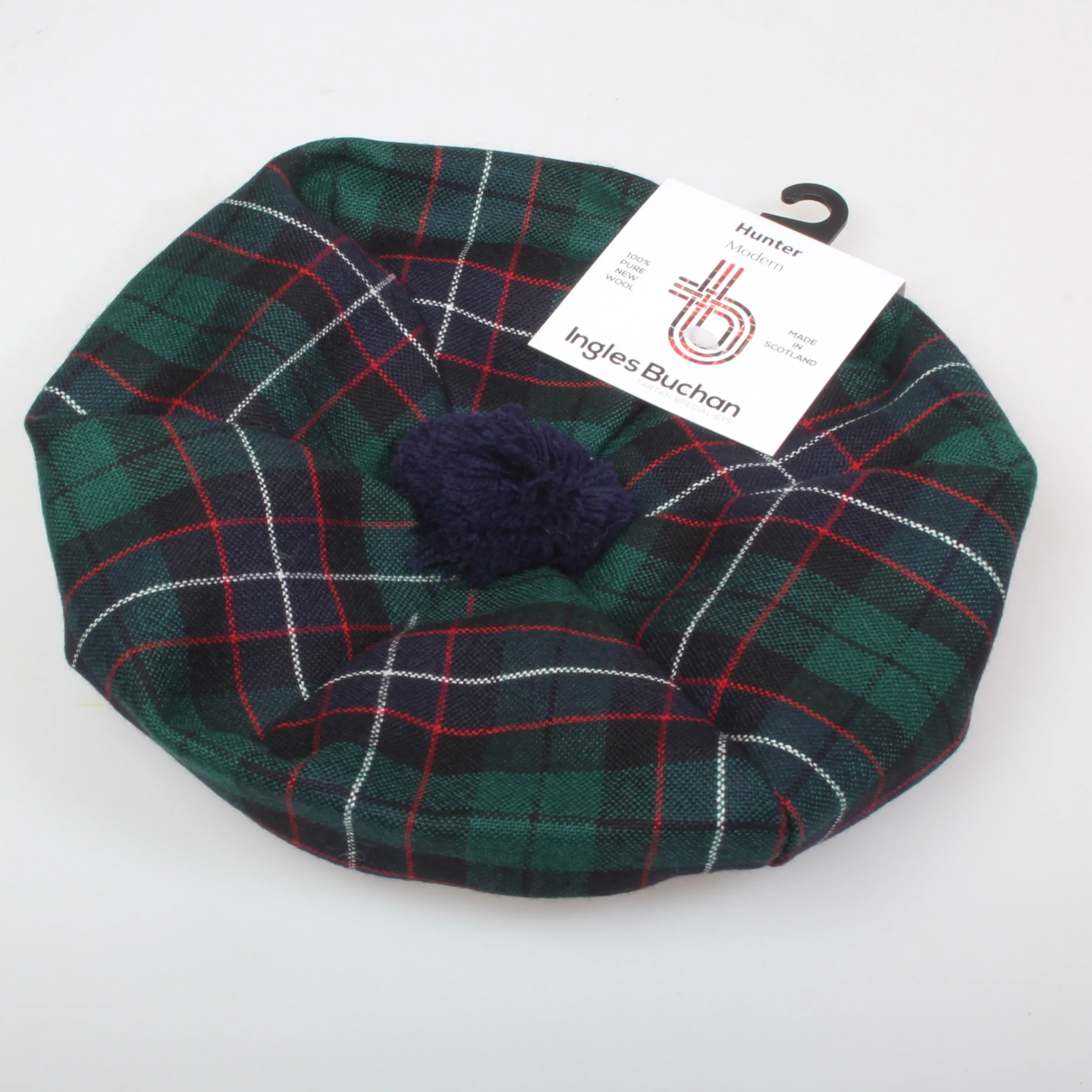 Unisex Wool Tam in Hunter Modern Tartan