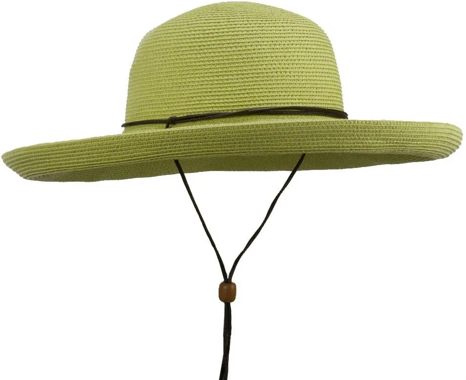 UPF 50  Cotton Paper Braid Kettle Brim Hat
