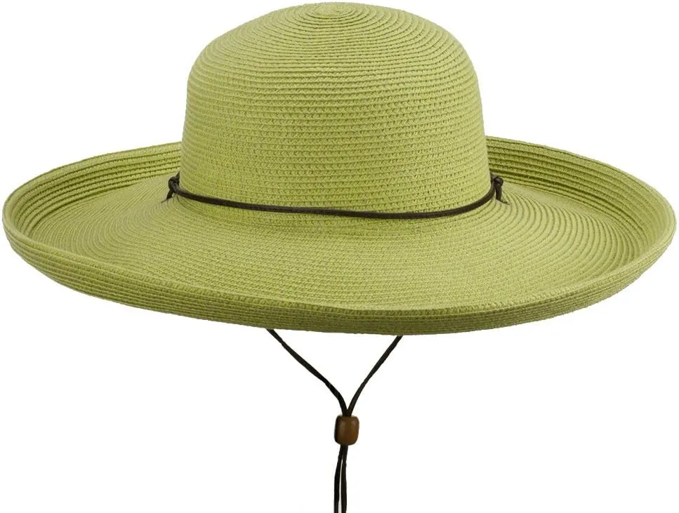 UPF 50  Cotton Paper Braid Kettle Brim Hat