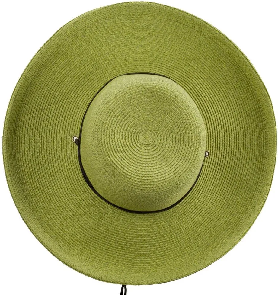 UPF 50  Cotton Paper Braid Kettle Brim Hat