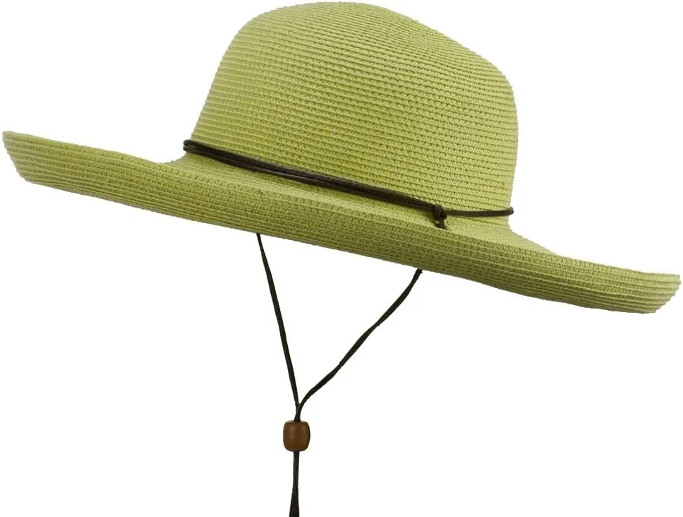 UPF 50  Cotton Paper Braid Kettle Brim Hat