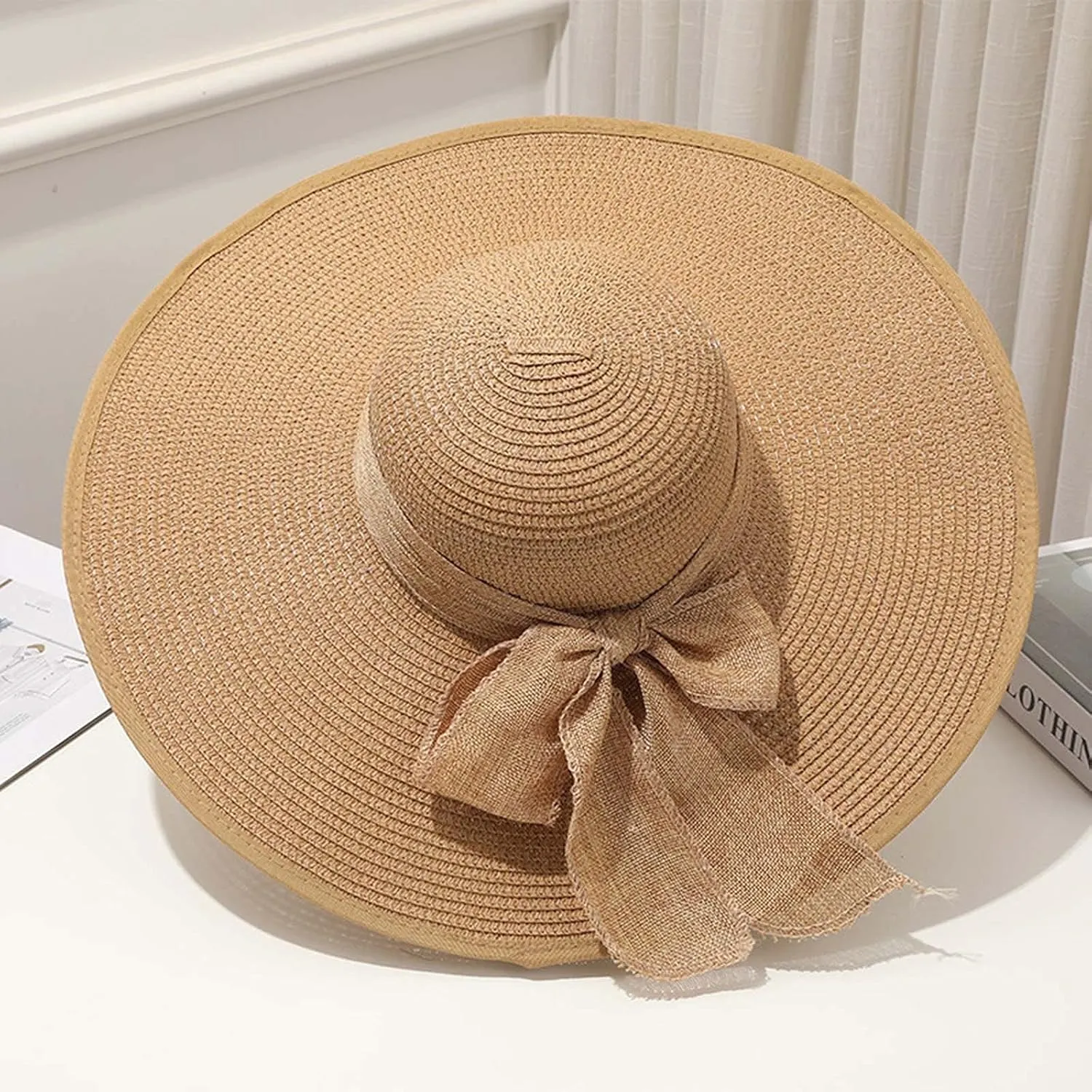 UPF 50 Summer Hat Foldable Roll up Womens Sun Straw Hat Wide Brim Floppy Packable Beach Hat for Women Vacation