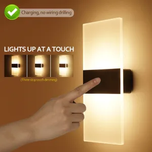 USB Rechargeable Wall Lights Home Indoor Motion Sensor Lighting Bedroom Bedside Lamp Corridor Stairway Decor Lights Wall Lamp | Brodtica.com