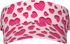 Valentines Hearts Hats for Men Women Valentine's Day Sport Sun Visor Hats Adjustable Hat Golf, Running Outdoor Hats