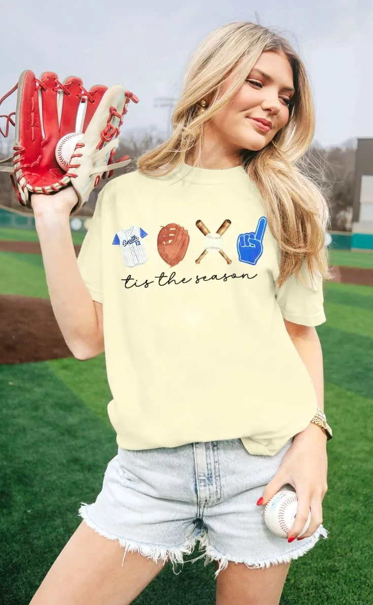 VILOVE Baseball Shirt Women Oversized Baseball Mom Tops Baseball Season Game Day Baseball Fan Gifts Short Sleeve Tops