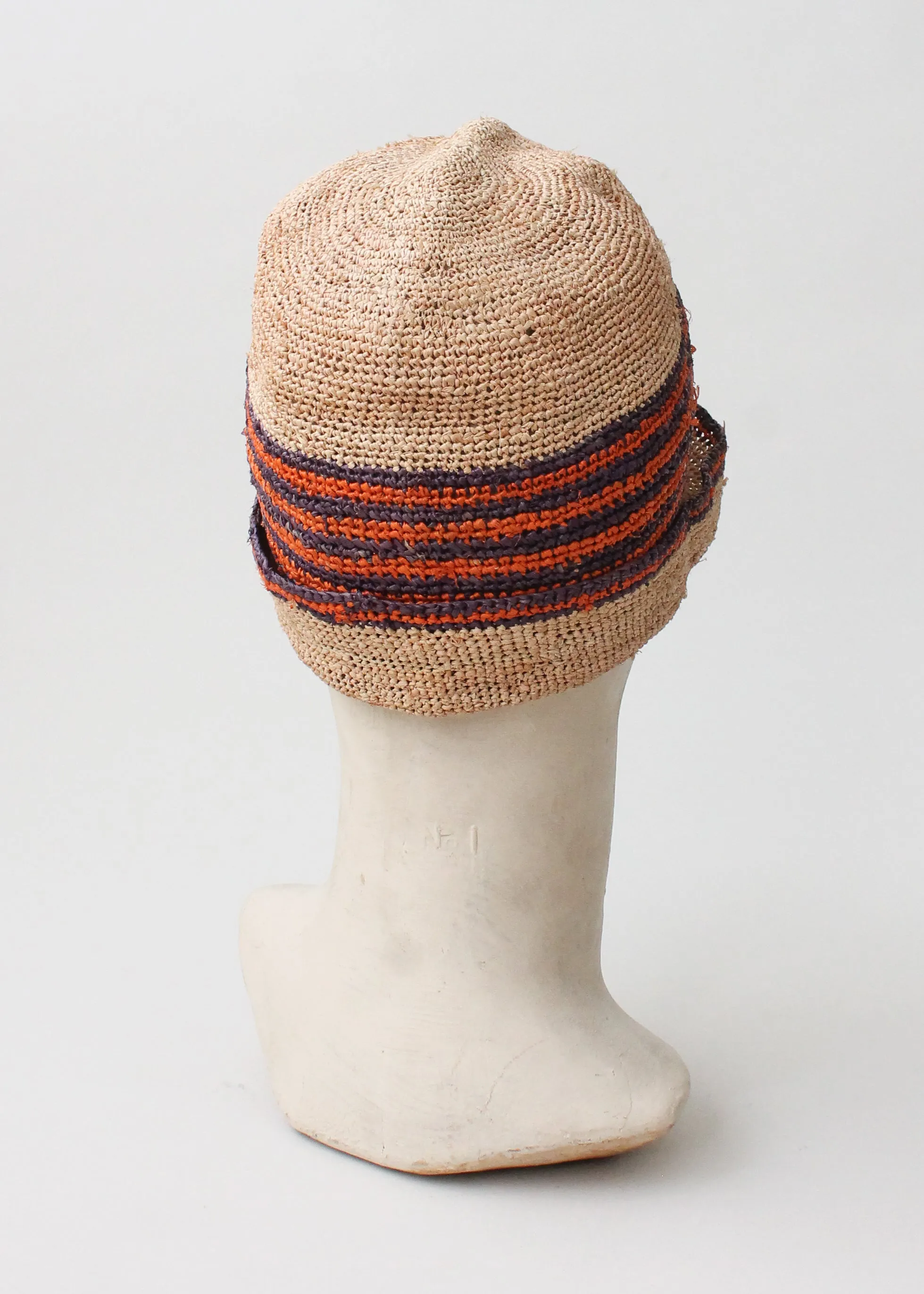 Vintage 1920s Straw Cloche Hat