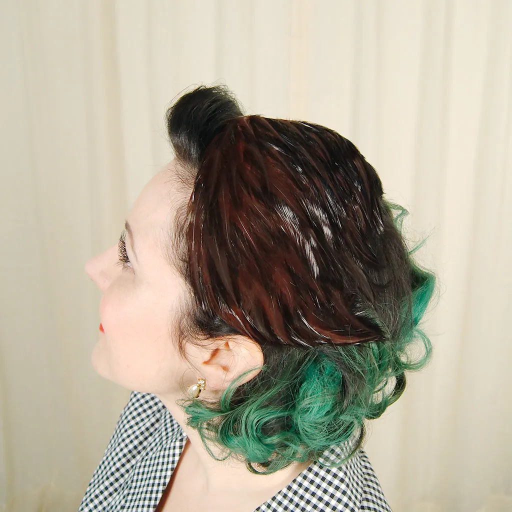 Vintage 1950s Feather Crescent Hat