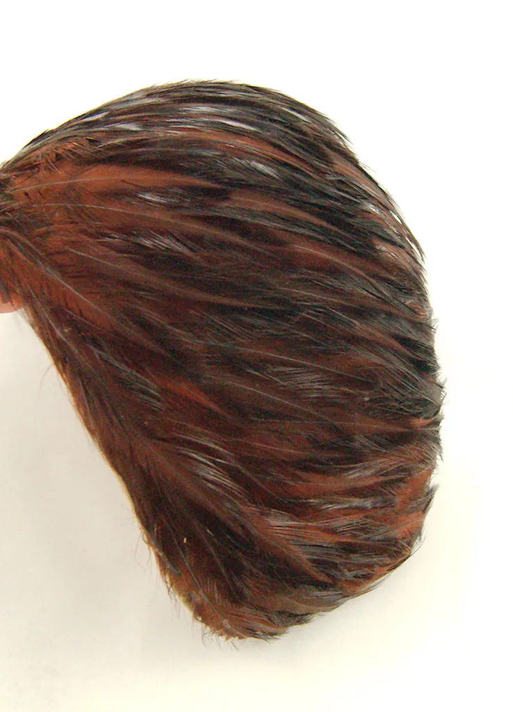 Vintage 1950s Feather Crescent Hat
