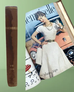 Vintage 1954 MADEMOISELLE Magazine Book – Fashion, Drama & Prairie Prints