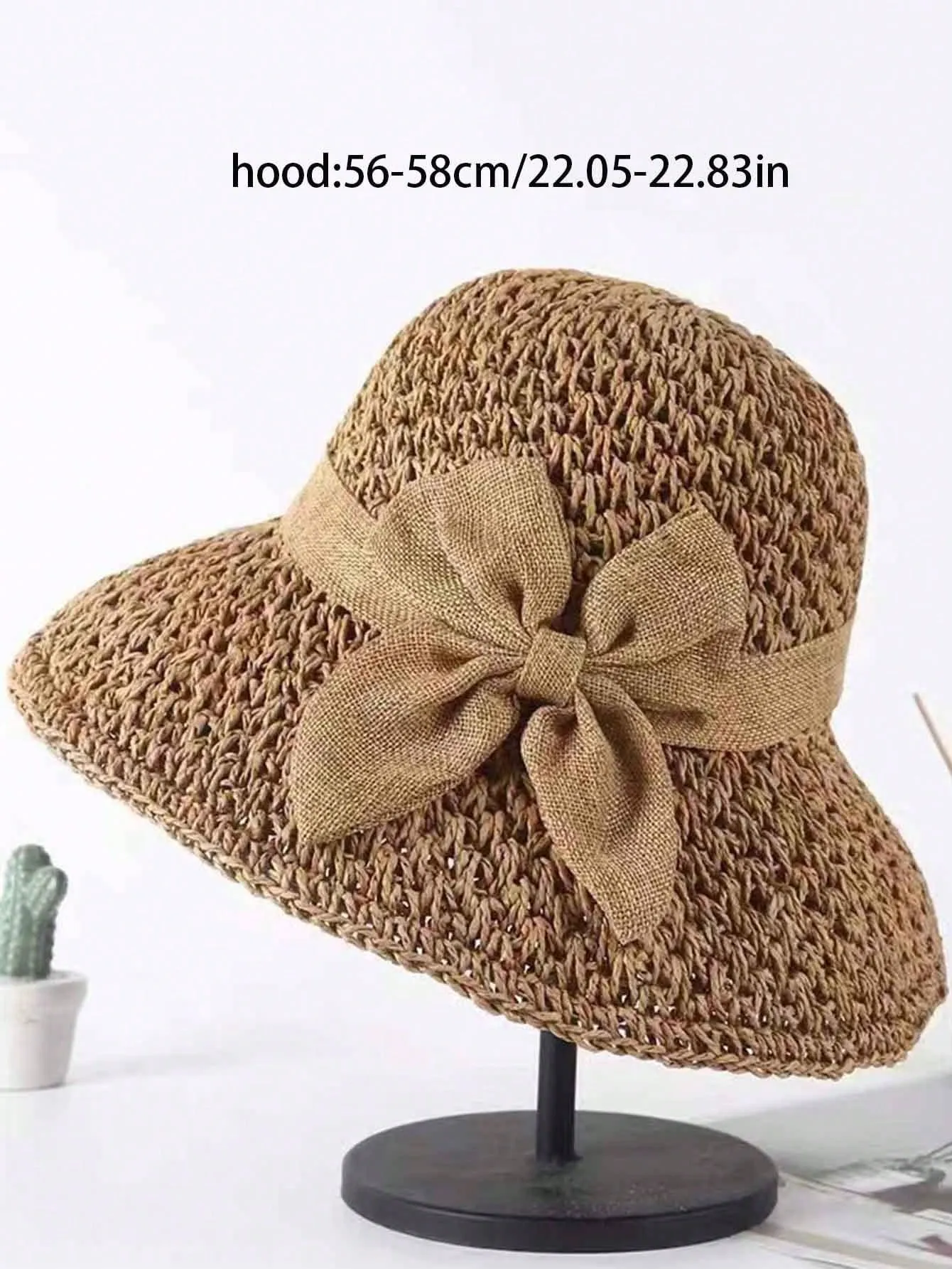 Vintage Ruffle Bowknot Straw Hat - Elegant French Style Sun Hat ForWomen - Foldable And Breathable Beach Travel Hat