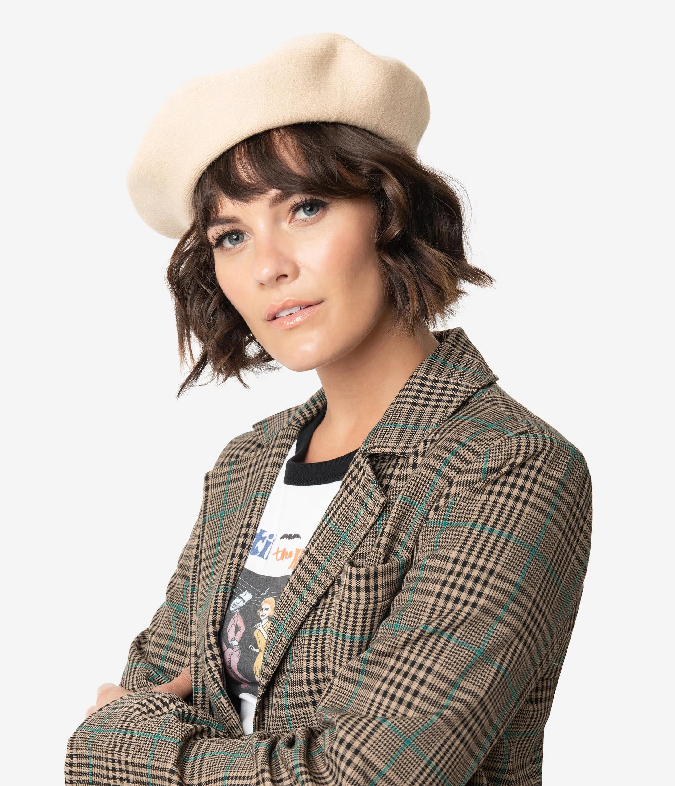 Vintage Style Beige Beret