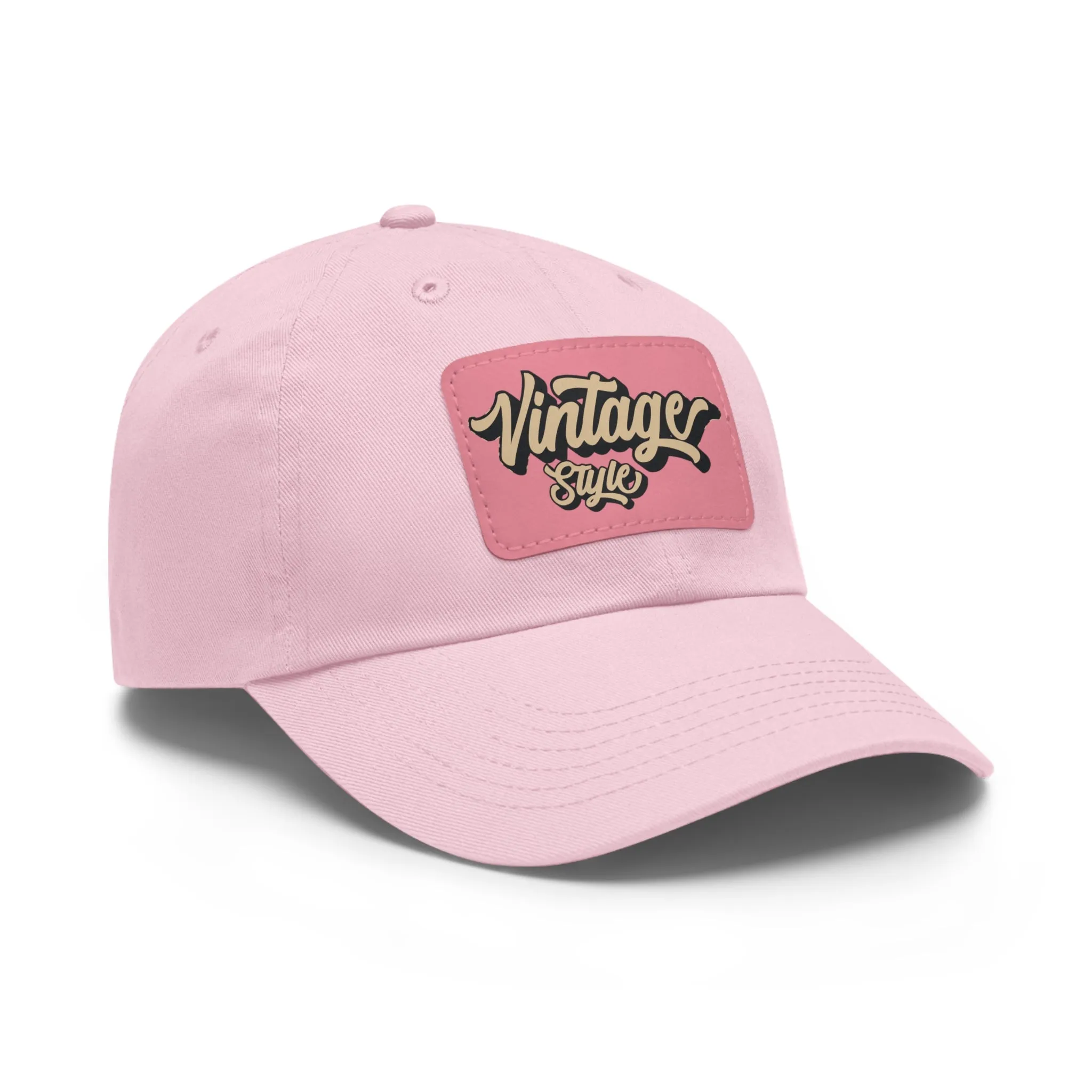 Vintage style Hat with Leather Patch (Rectangle)  - EmpressKorea