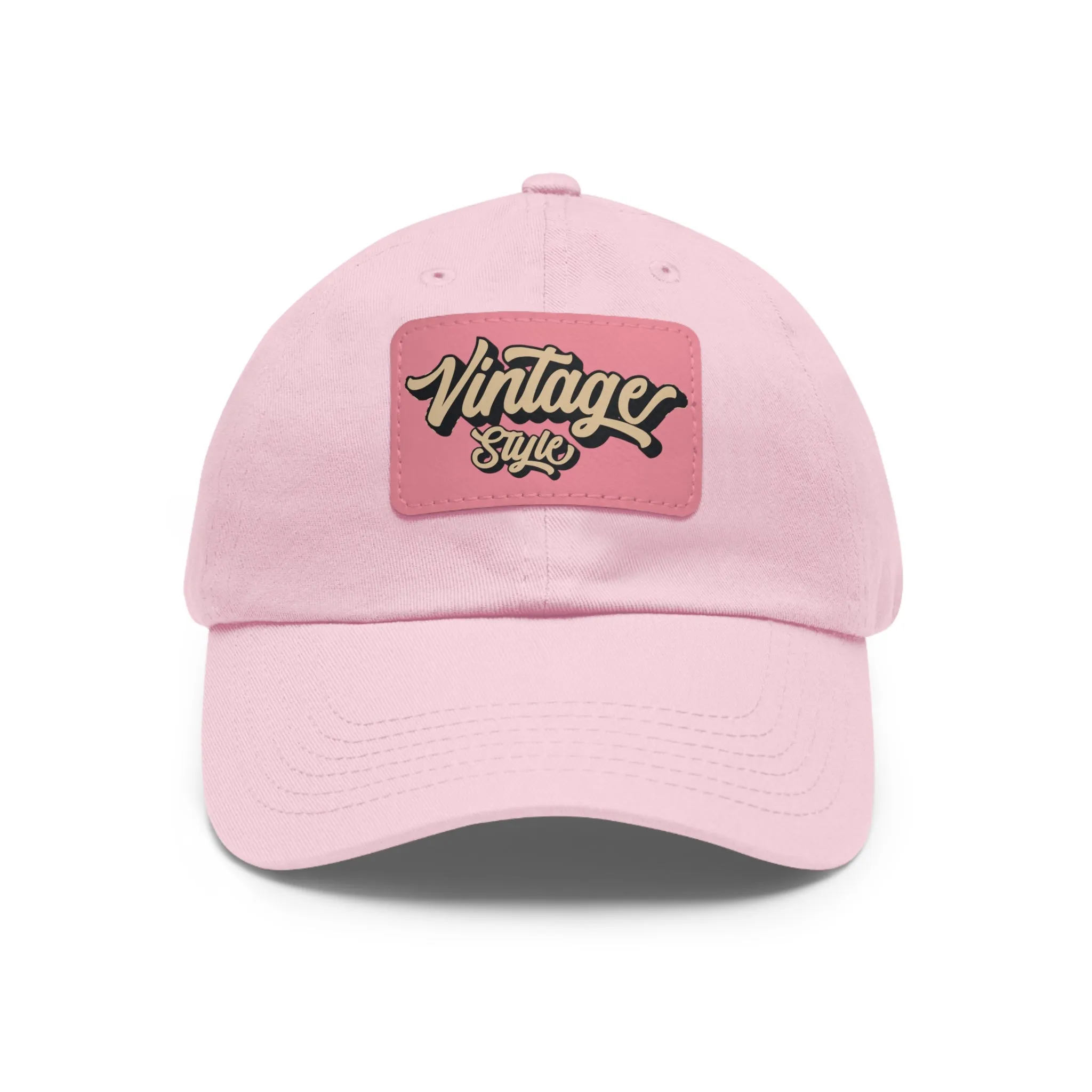 Vintage style Hat with Leather Patch (Rectangle)  - EmpressKorea