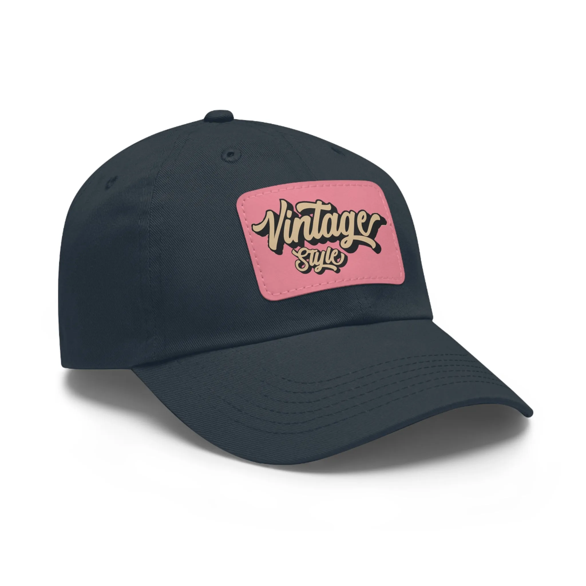 Vintage style Hat with Leather Patch (Rectangle)  - EmpressKorea