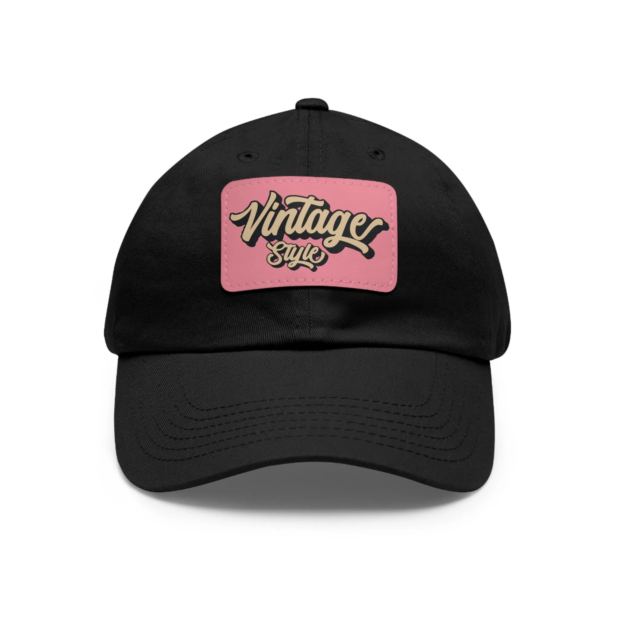 Vintage style Hat with Leather Patch (Rectangle)  - EmpressKorea