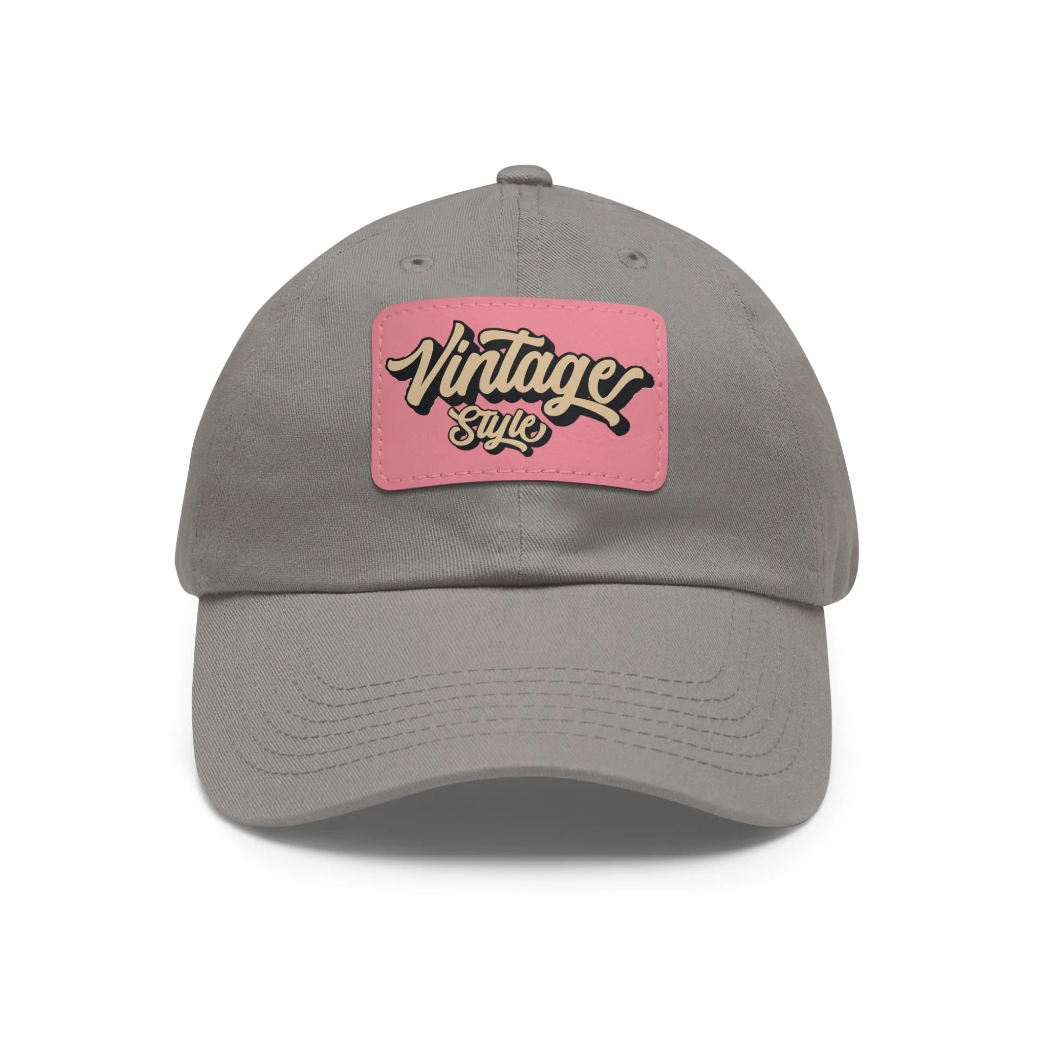 Vintage style Hat with Leather Patch (Rectangle)  - EmpressKorea