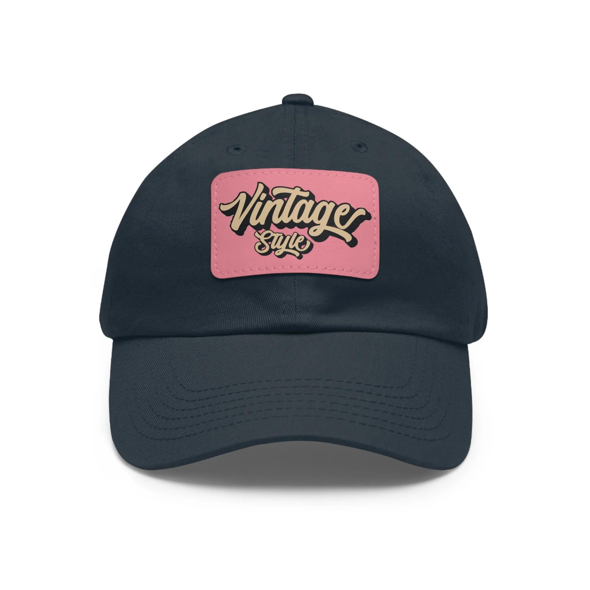 Vintage style Hat with Leather Patch (Rectangle)  - EmpressKorea