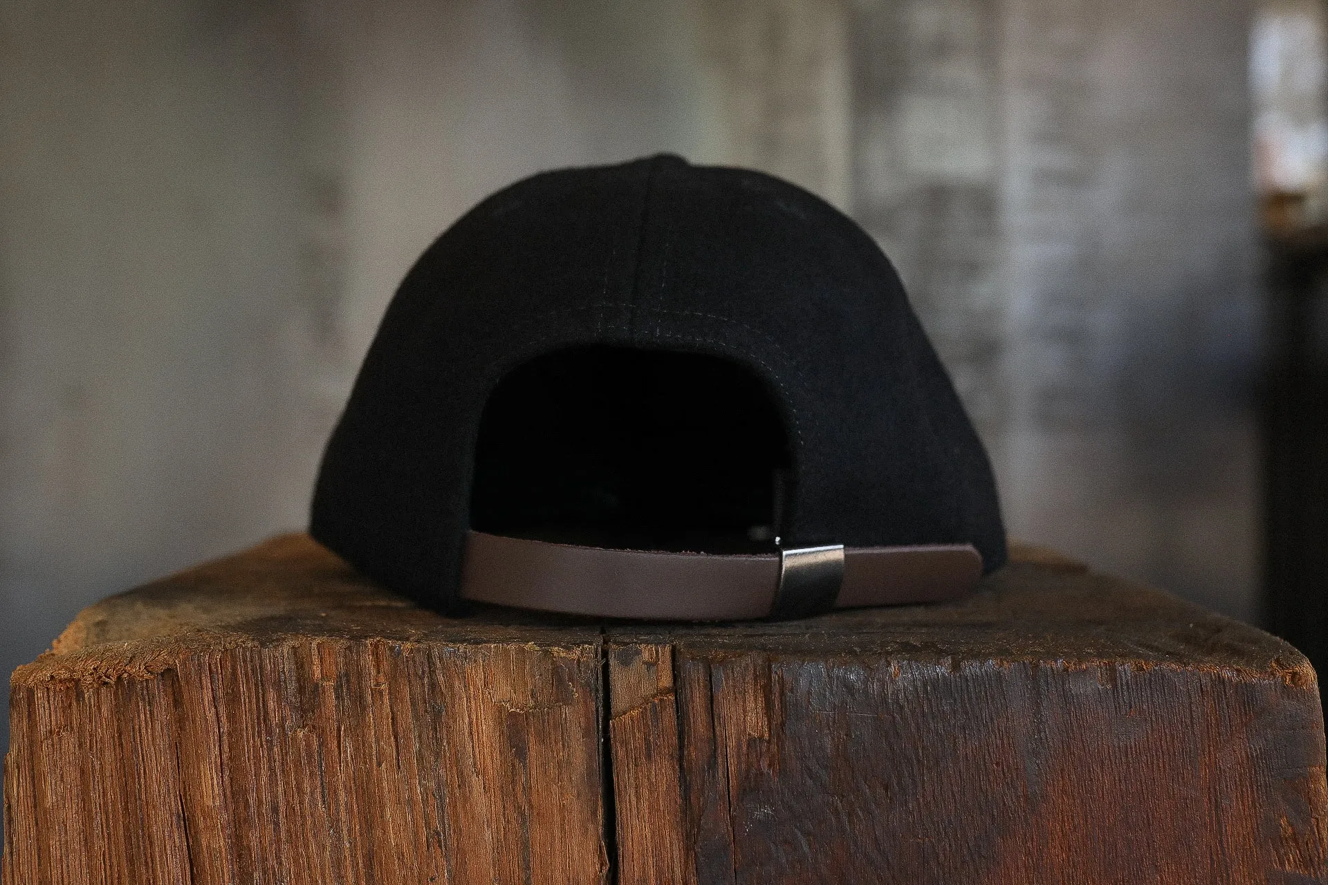 Vintage Unstructured Hainsworth Wool Cap- ANM/Black