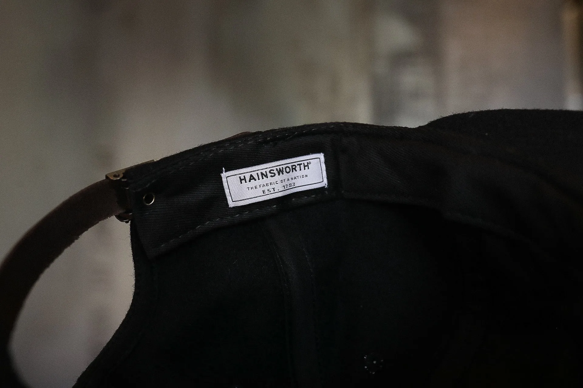 Vintage Unstructured Hainsworth Wool Cap- ANM/Black