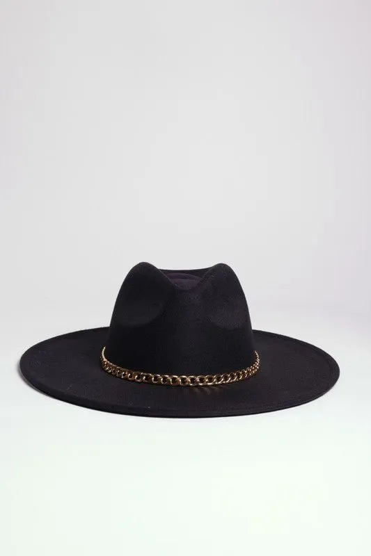 Vogue Visionary Chain Belt Women Fedora Hat