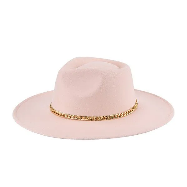 Vogue Visionary Chain Belt Women Fedora Hat