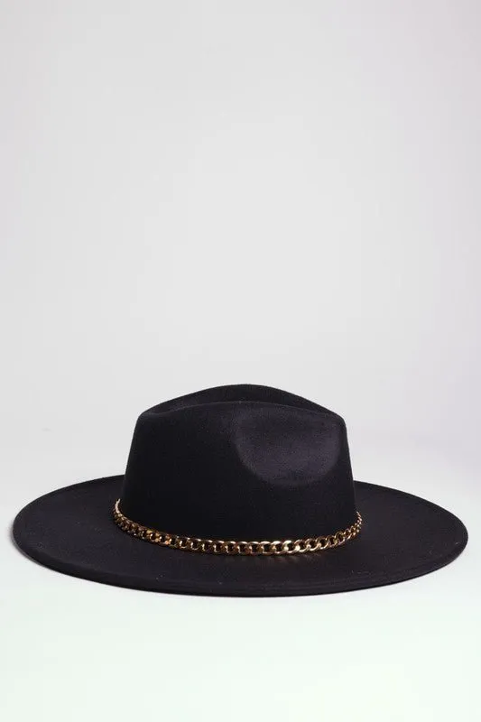 Vogue Visionary Chain Belt Women Fedora Hat