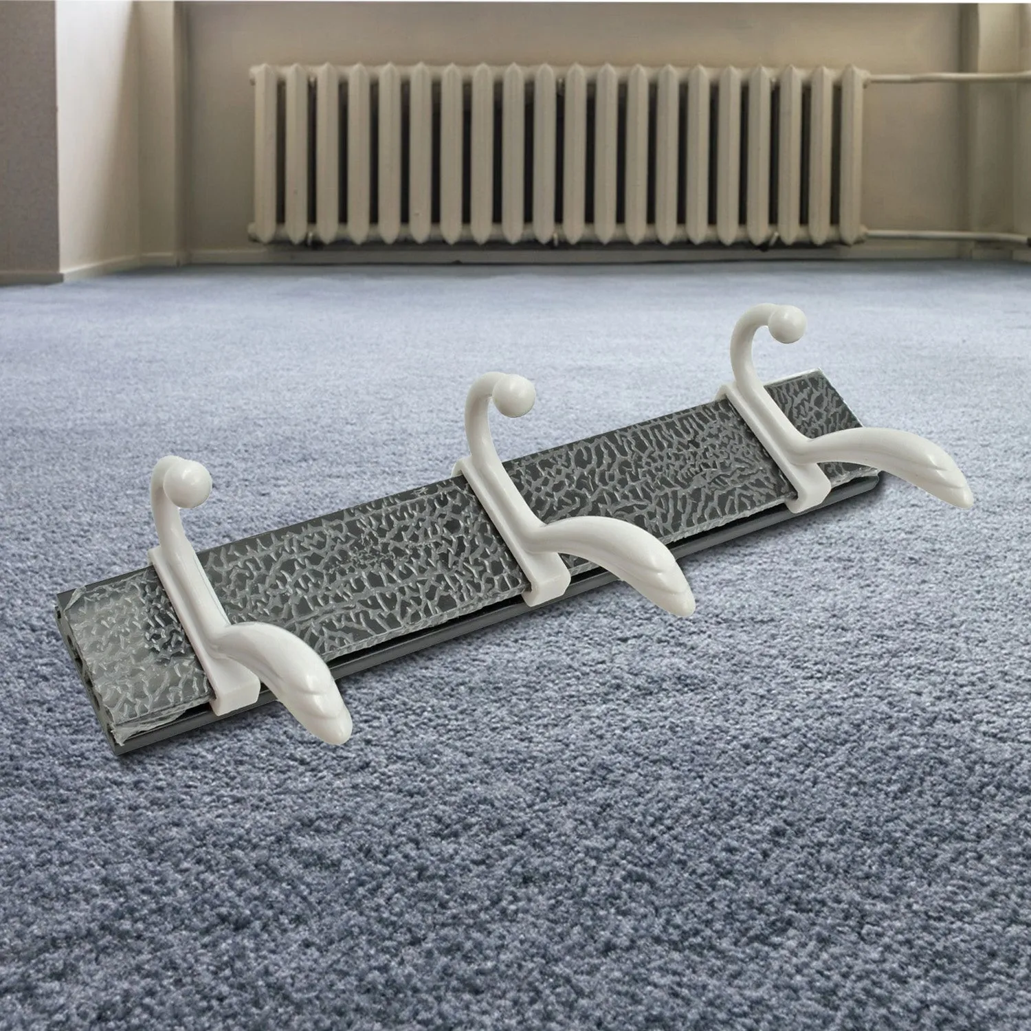 Wall-Mounted Coat Hooks Rail for Clothes, 6 Hooks