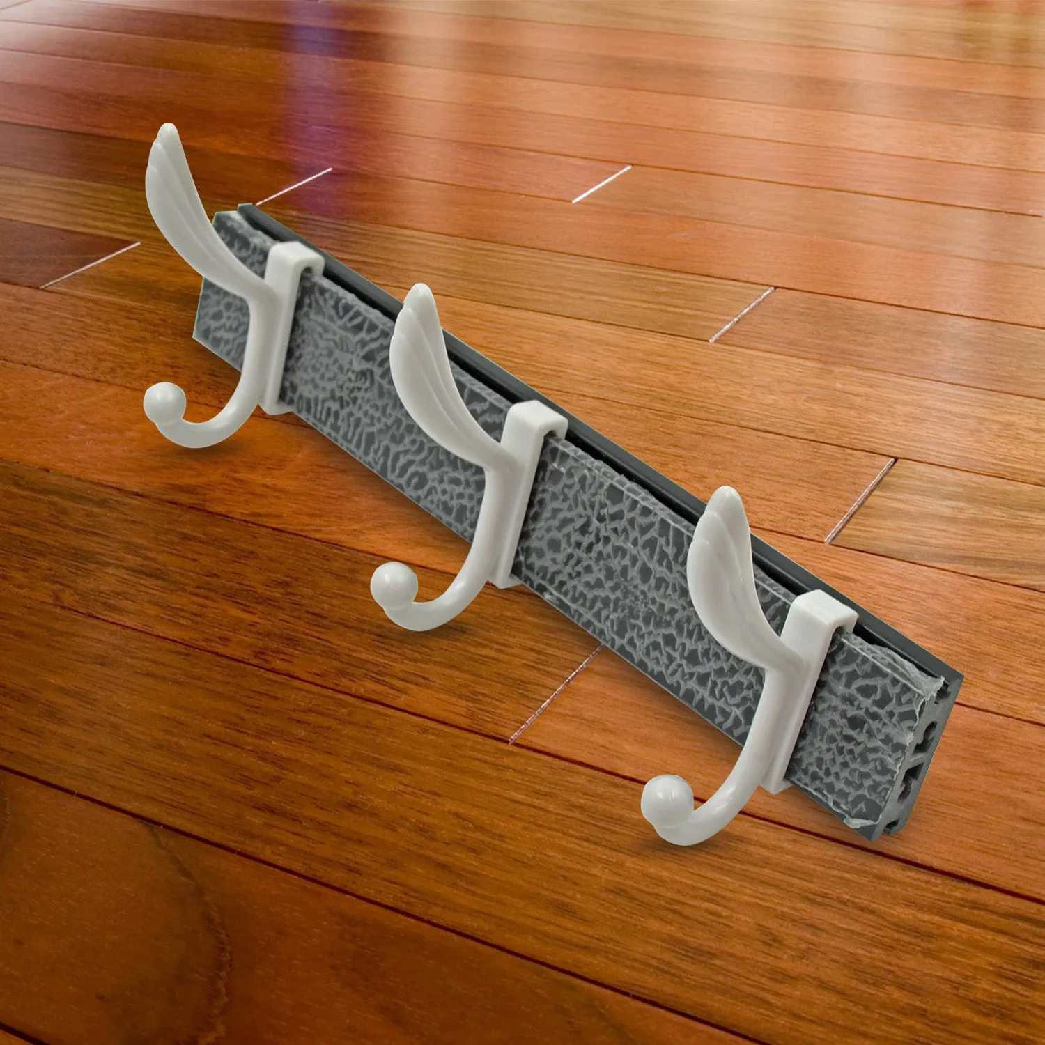 Wall-Mounted Coat Hooks Rail for Clothes, 6 Hooks