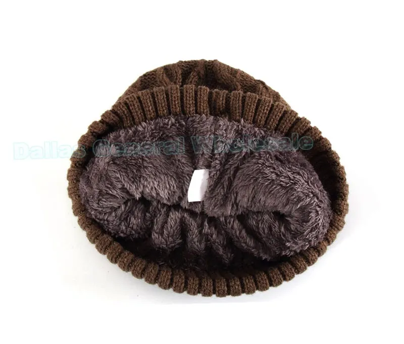Warm Solid Twist Pattern Beanies Wholesale