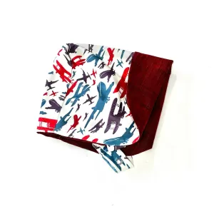 Water Play Bonnet in Crimson Flight Airplanes