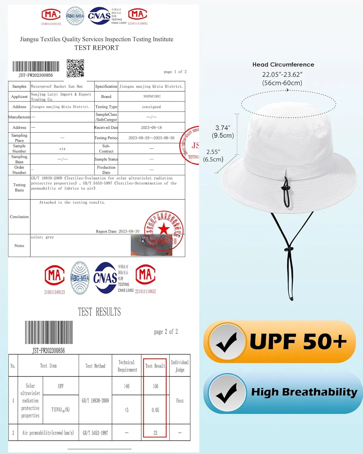 Waterproof Bucket Hat for Women Men Rain Hat UPF 50  Wide Brim Boonie Sun Hat Foldable Summer Floppy Beach Fishing Safari Hat