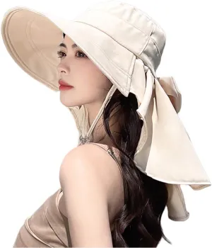Waterproof Sun Hats for Women with Ponytail Hole Wide Brim Beach Bucket Hat UPF 50  Fishing Hiking Outdoor Hats
