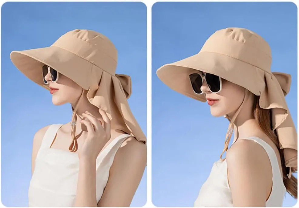 Waterproof Sun Hats for Women with Ponytail Hole Wide Brim Beach Bucket Hat UPF 50  Fishing Hiking Outdoor Hats