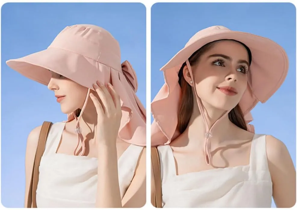 Waterproof Sun Hats for Women with Ponytail Hole Wide Brim Beach Bucket Hat UPF 50  Fishing Hiking Outdoor Hats