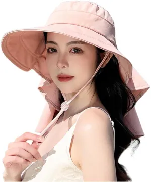 Waterproof Sun Hats for Women with Ponytail Hole Wide Brim Beach Bucket Hat UPF 50  Fishing Hiking Outdoor Hats