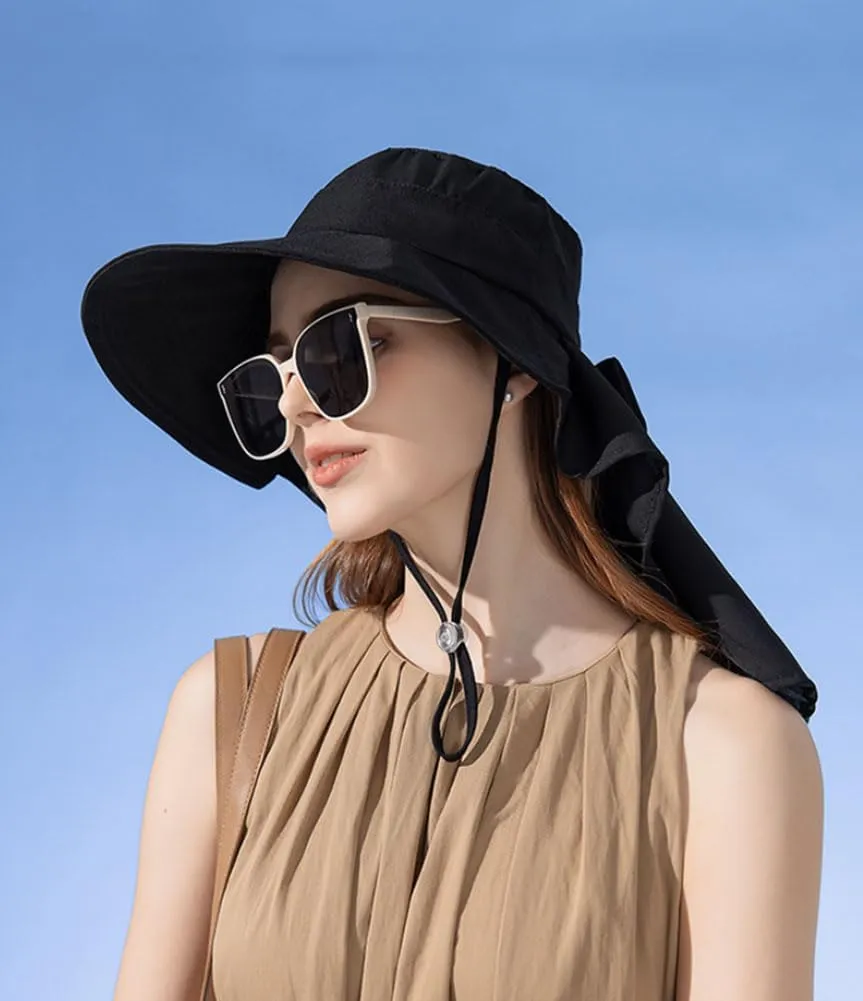 Waterproof Sun Hats for Women with Ponytail Hole Wide Brim Beach Bucket Hat UPF 50  Fishing Hiking Outdoor Hats