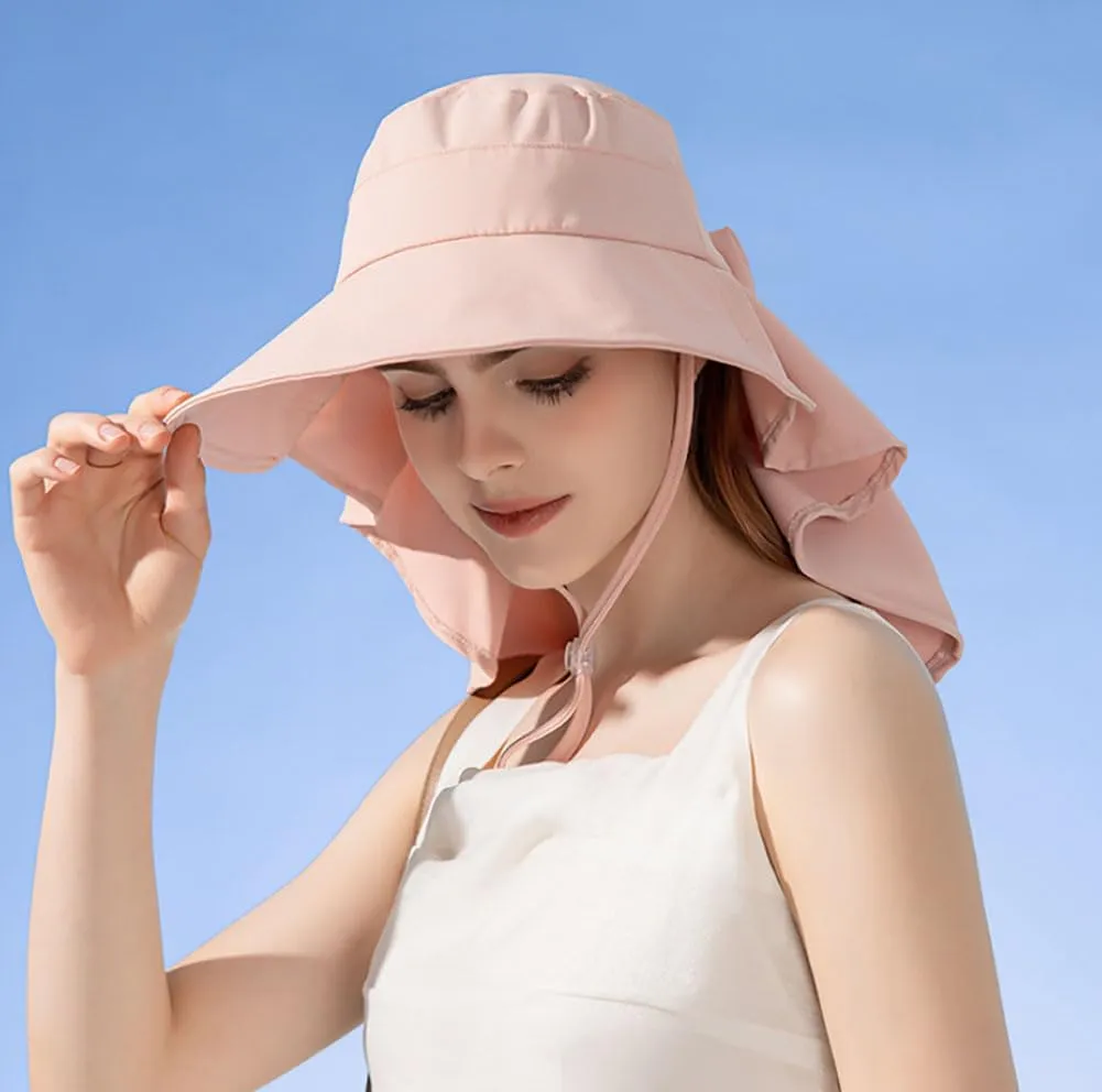 Waterproof Sun Hats for Women with Ponytail Hole Wide Brim Beach Bucket Hat UPF 50  Fishing Hiking Outdoor Hats