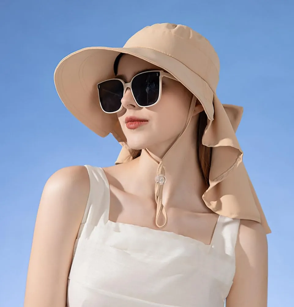 Waterproof Sun Hats for Women with Ponytail Hole Wide Brim Beach Bucket Hat UPF 50  Fishing Hiking Outdoor Hats