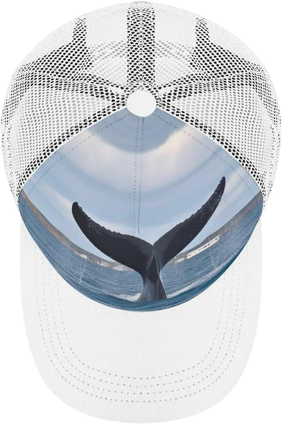 Whale Tail Adult Baseball Cap Hollow Baseball Hat Sun Visor Hat Adjustable Golf Hat for Men Women